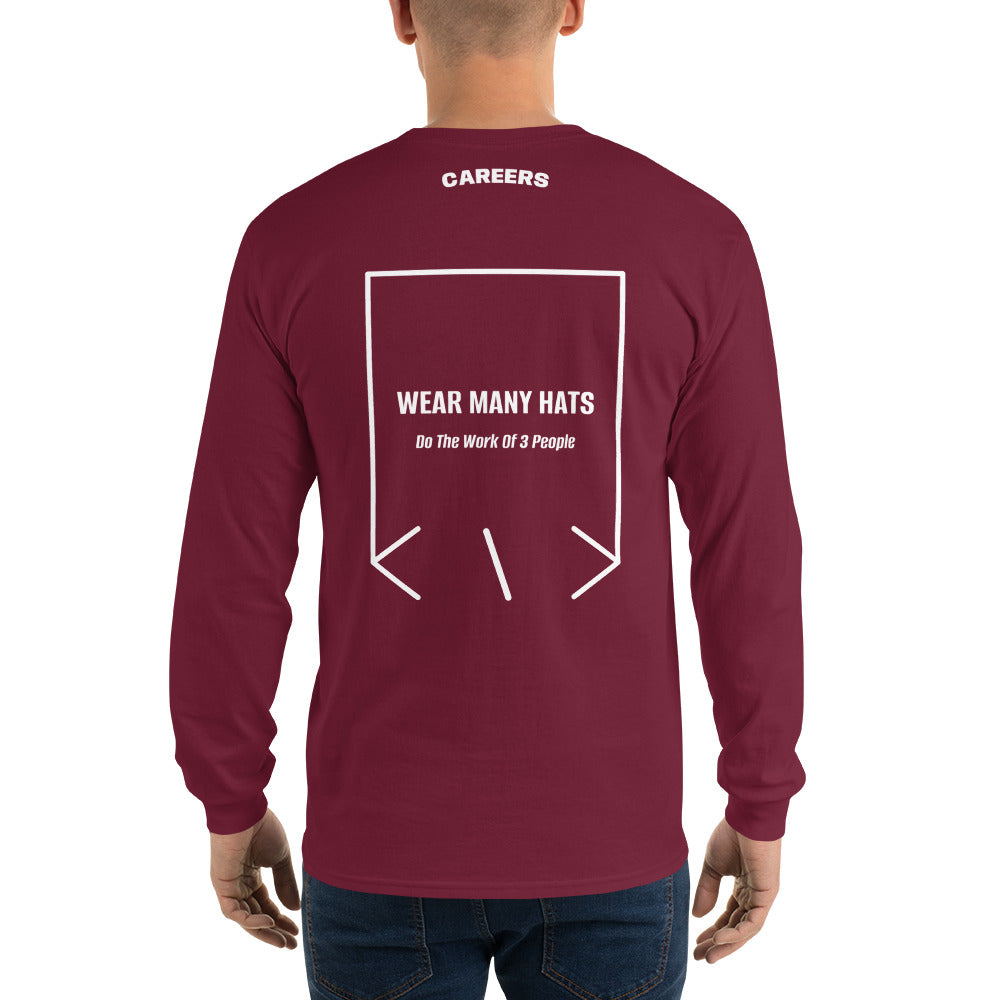 Wear Many Hats — Maroon White back mockup