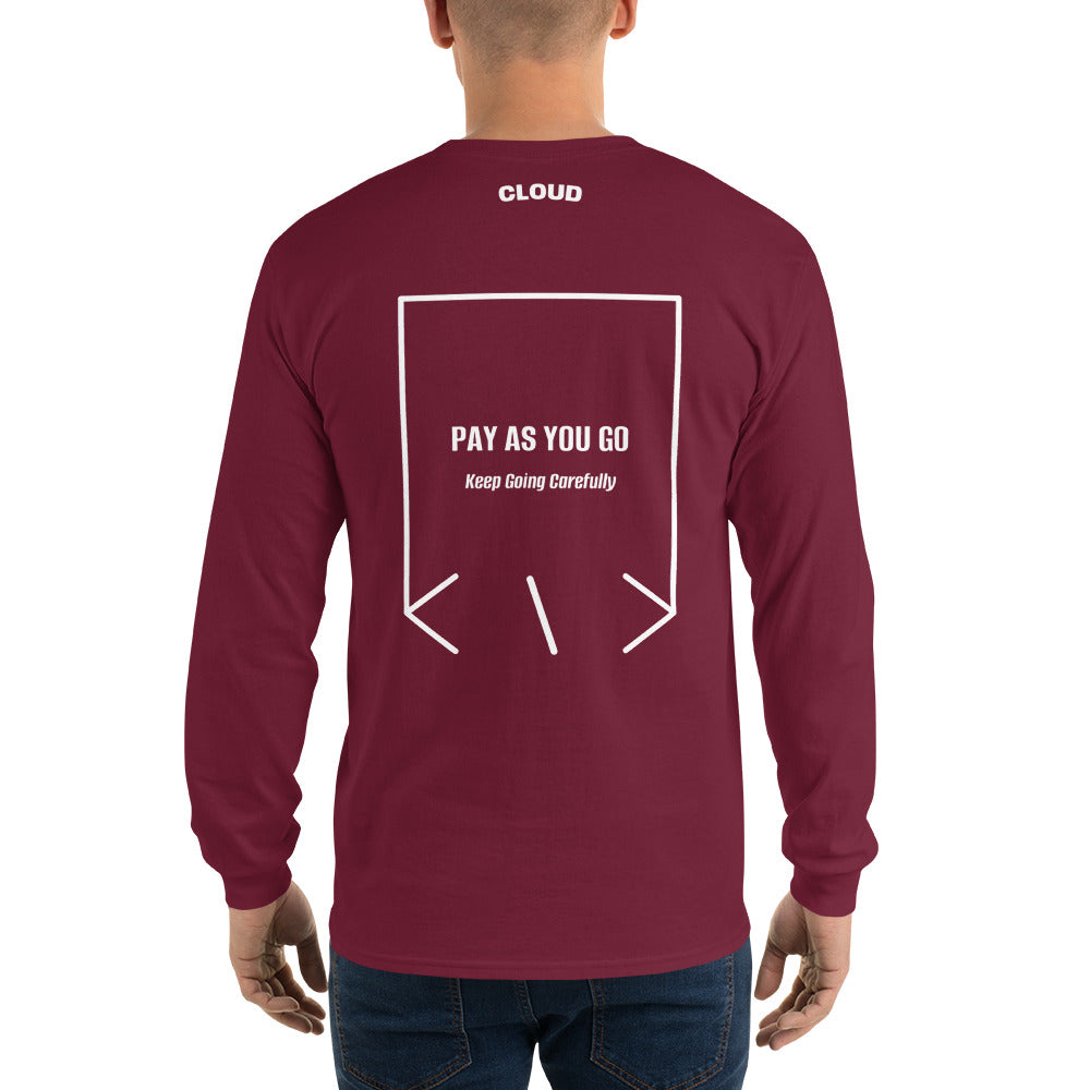 Pay As You Go — Maroon White back mockup