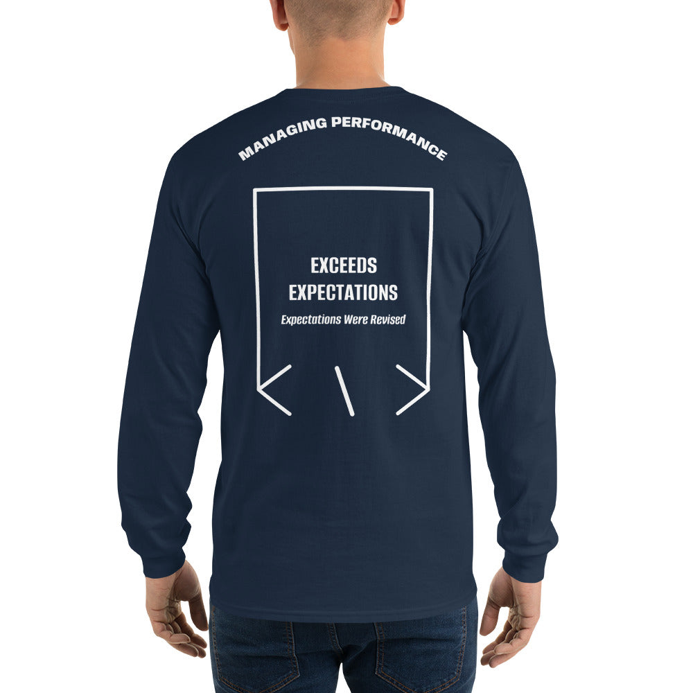 Exceeds Expectations — Navy White back mockup