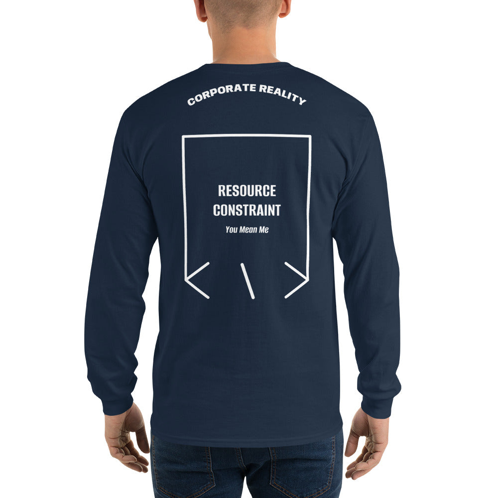 Resource Constraint — Navy White back mockup