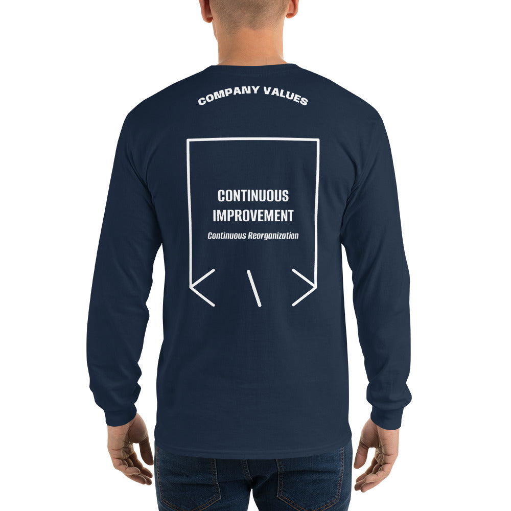 Continuous Improvement — Navy White back mockup