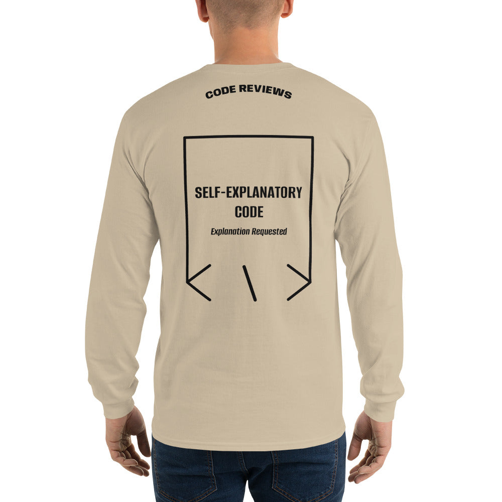 Self-Explanatory Code — Sand Black back mockup
