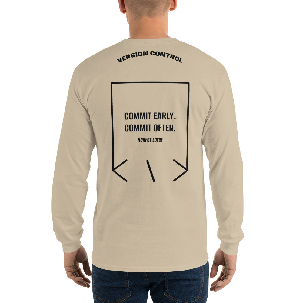 Commit Early. Commit Often. — Sand Black back mockup