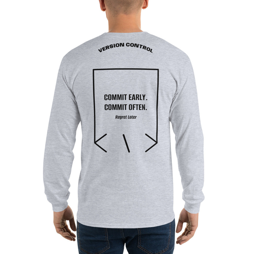 Commit Early. Commit Often. — Sport Grey Black back mockup