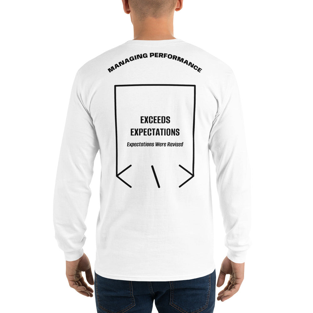 Exceeds Expectations — White Black back mockup