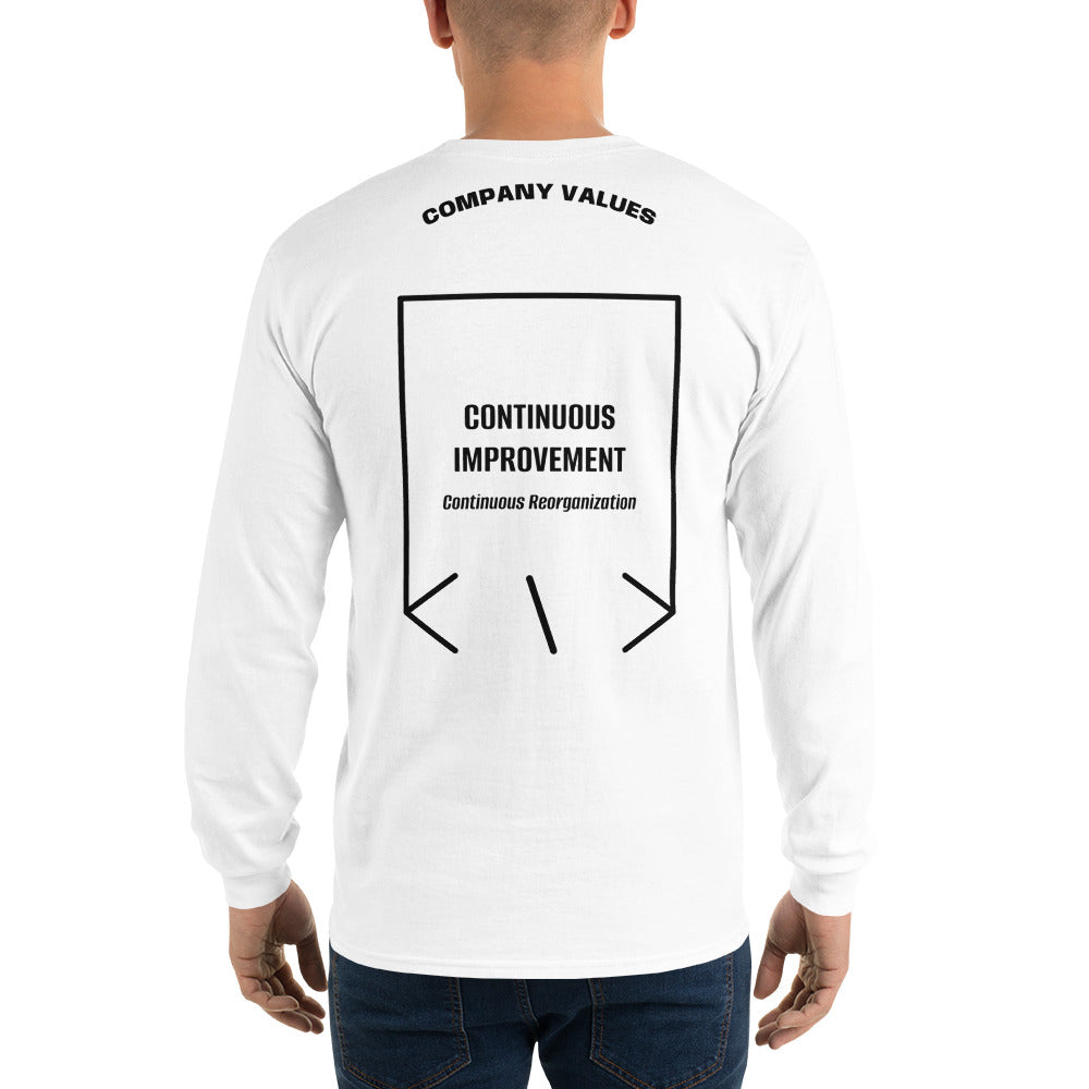 Continuous Improvement — White Black back mockup