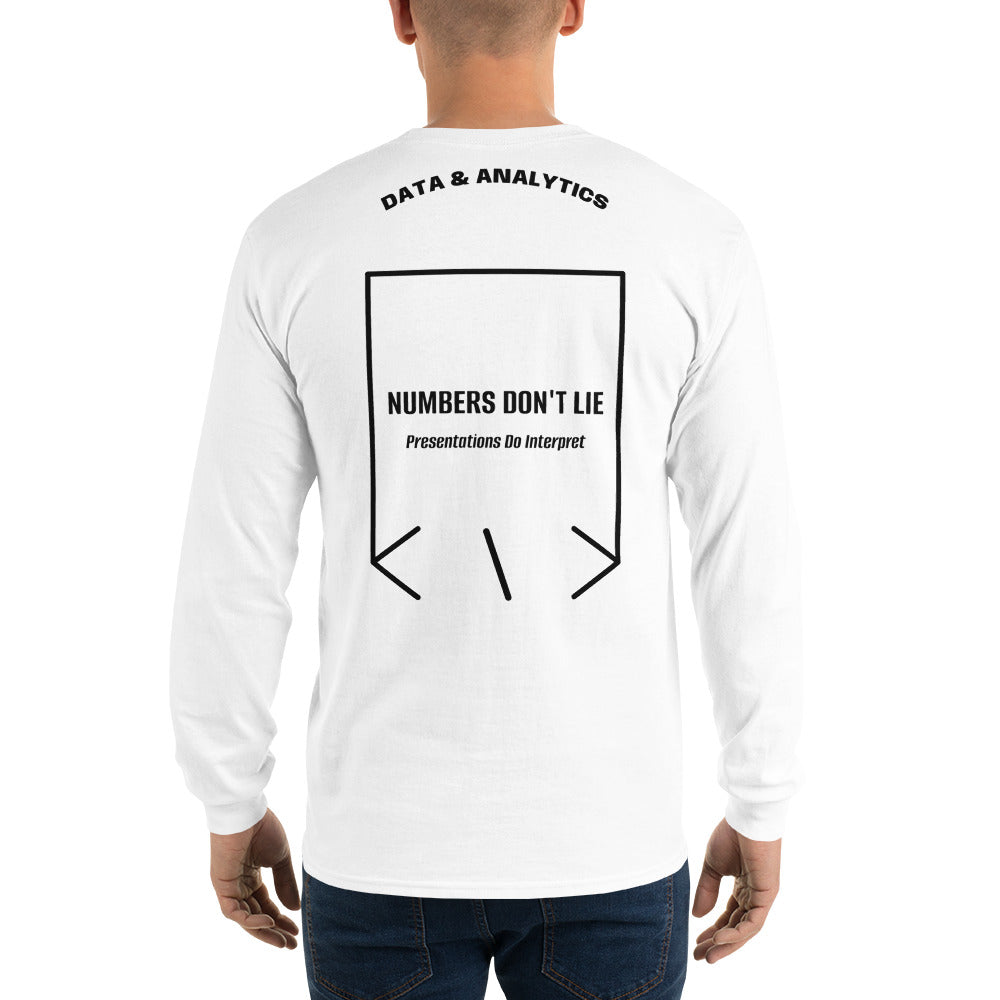 Numbers Don't Lie — White Black back mockup
