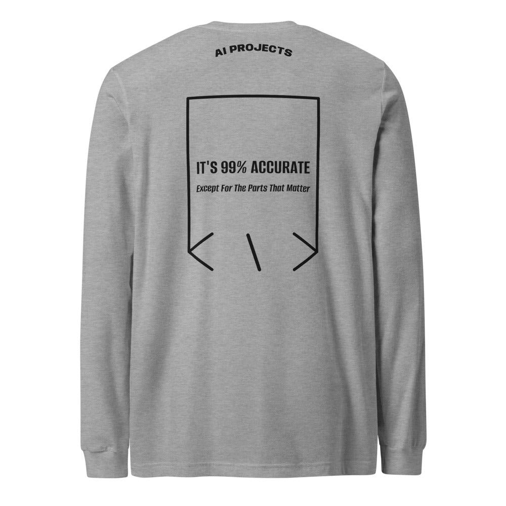 It's 99% Accurate — Athletic Heather Black back mockup