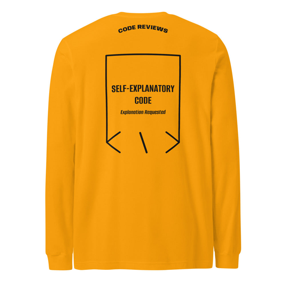 Self-Explanatory Code — Gold Black back mockup