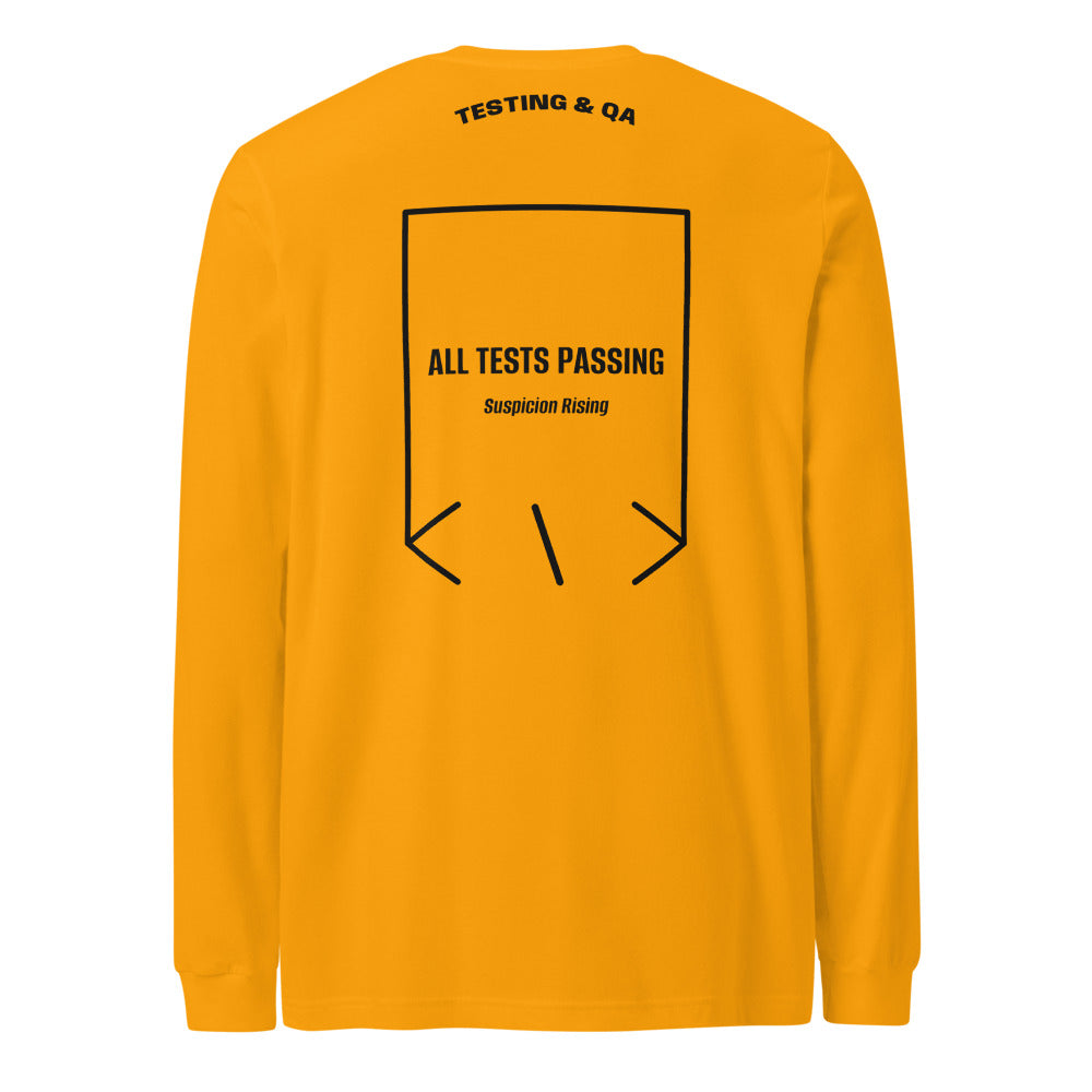 All Tests Passing — Gold Black back mockup