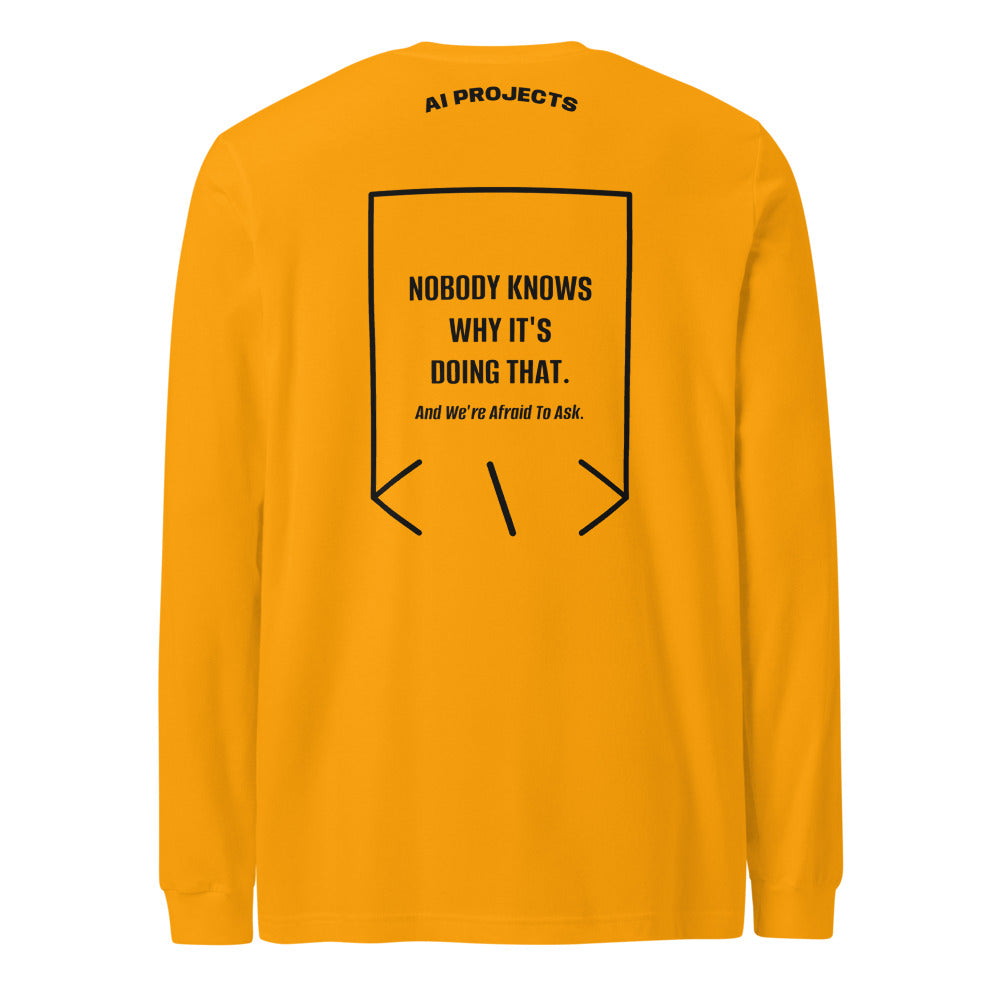 Nobody Knows Why It's Doing That. — Gold Black back mockup