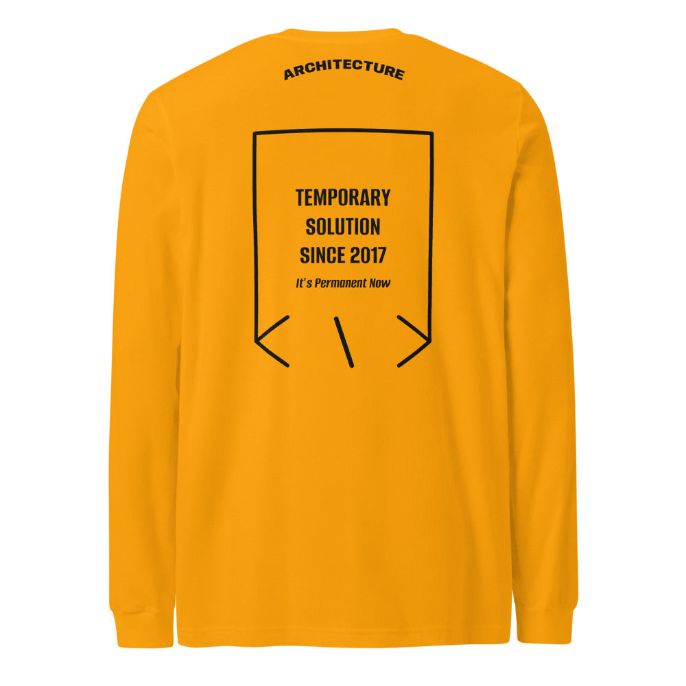 Temporary Solution Since 2017 — Gold Black back mockup