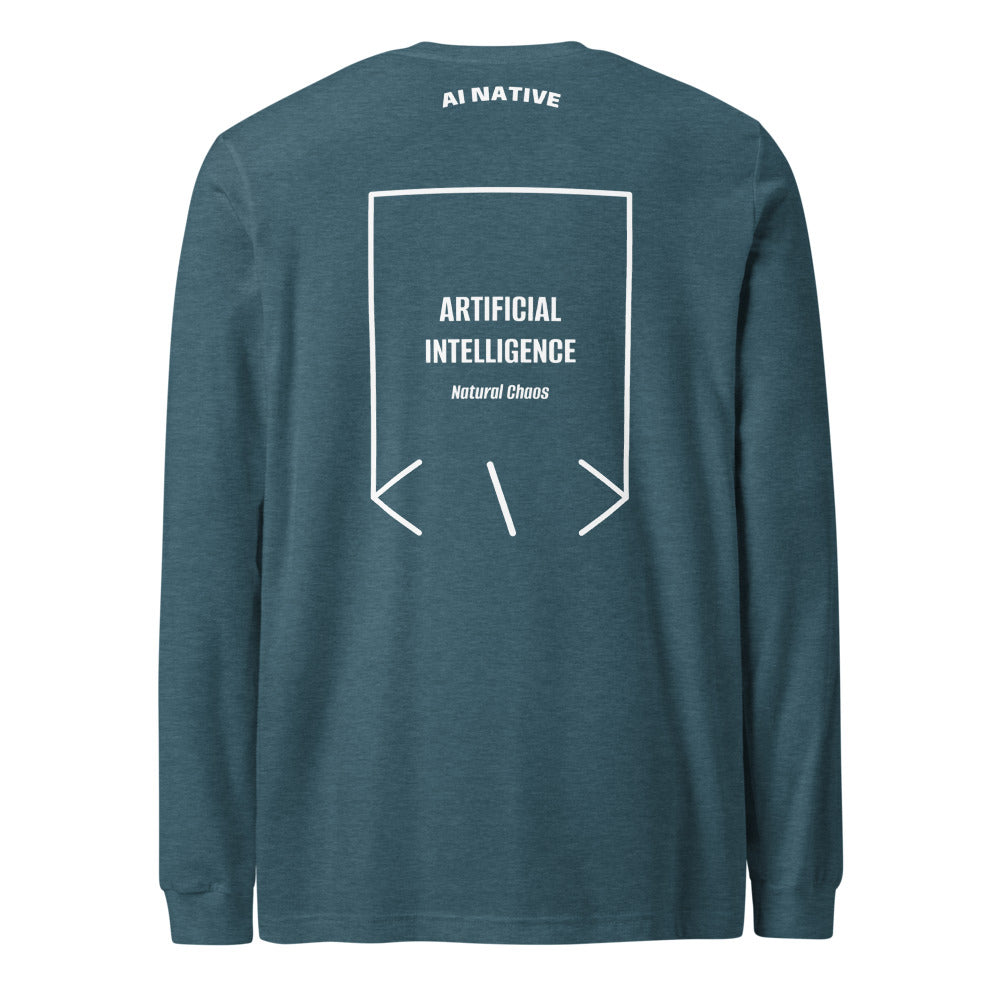 Artificial Intelligence — Heather Deep Teal White back mockup