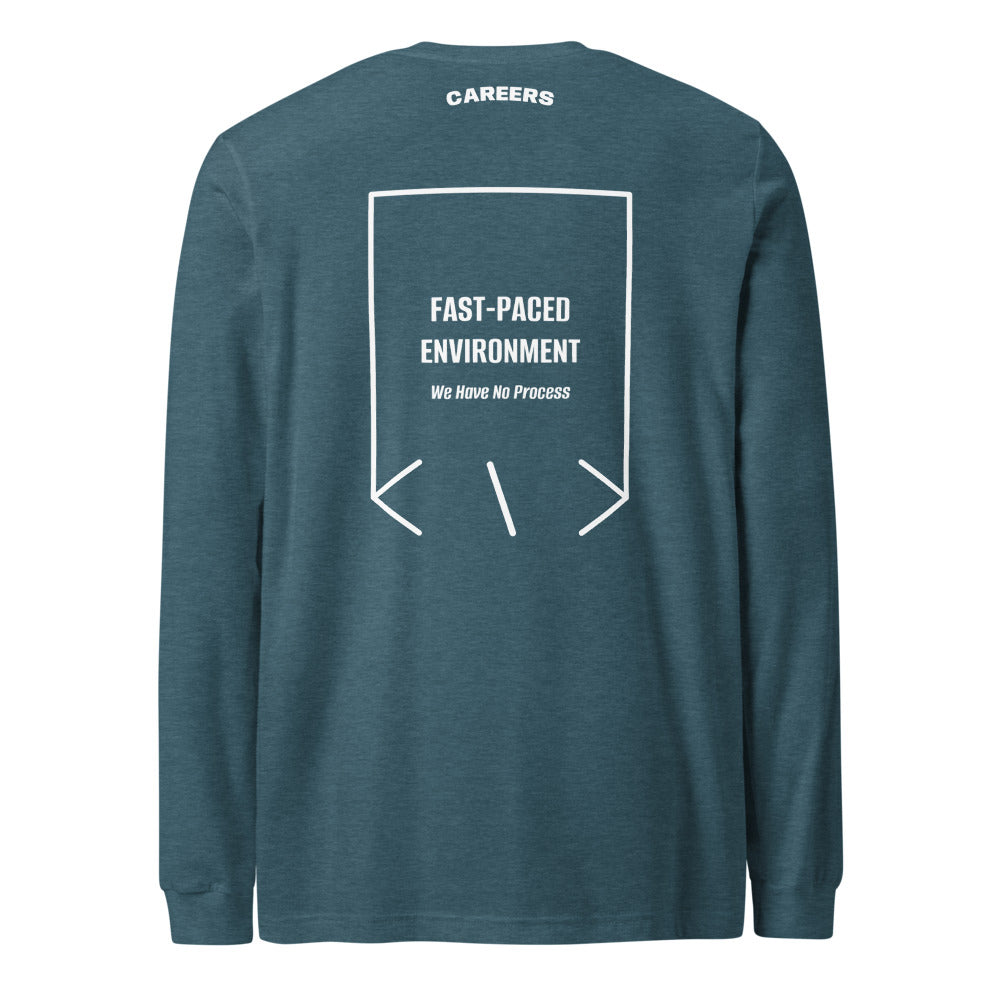 Fast-Paced Environment — Heather Deep Teal White back mockup