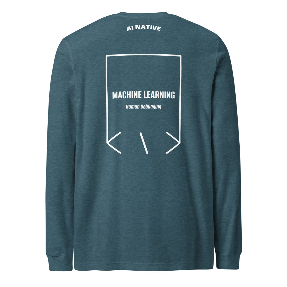 Machine Learning — Heather Deep Teal White back mockup