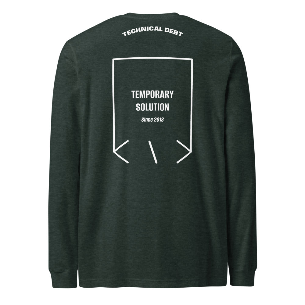 Temporary Solution — Heather Forest White back mockup