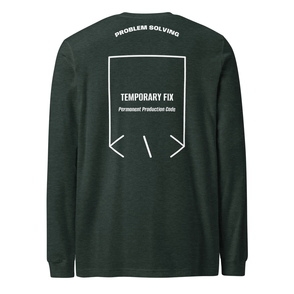 Temporary Fix — Heather Forest White back mockup