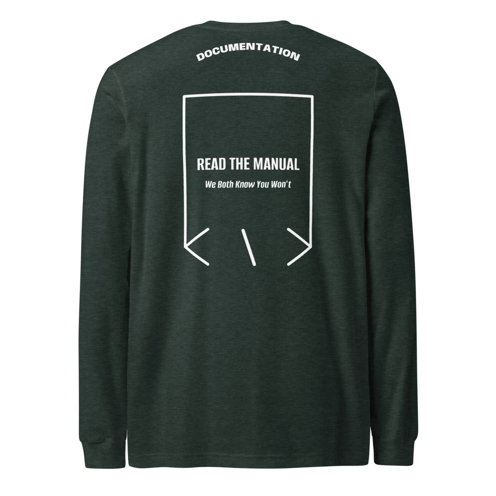 Read The Manual — Heather Forest White back mockup