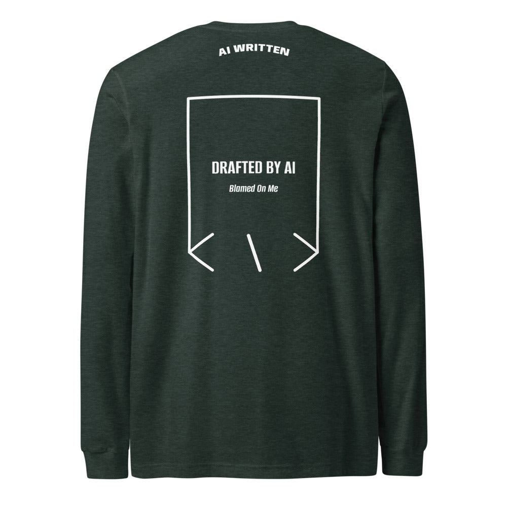 Drafted By AI — Heather Forest White back mockup