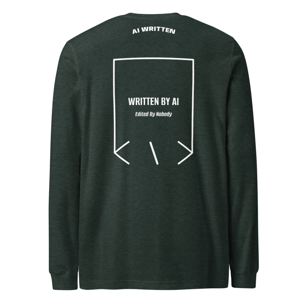 Written By AI — Heather Forest White back mockup