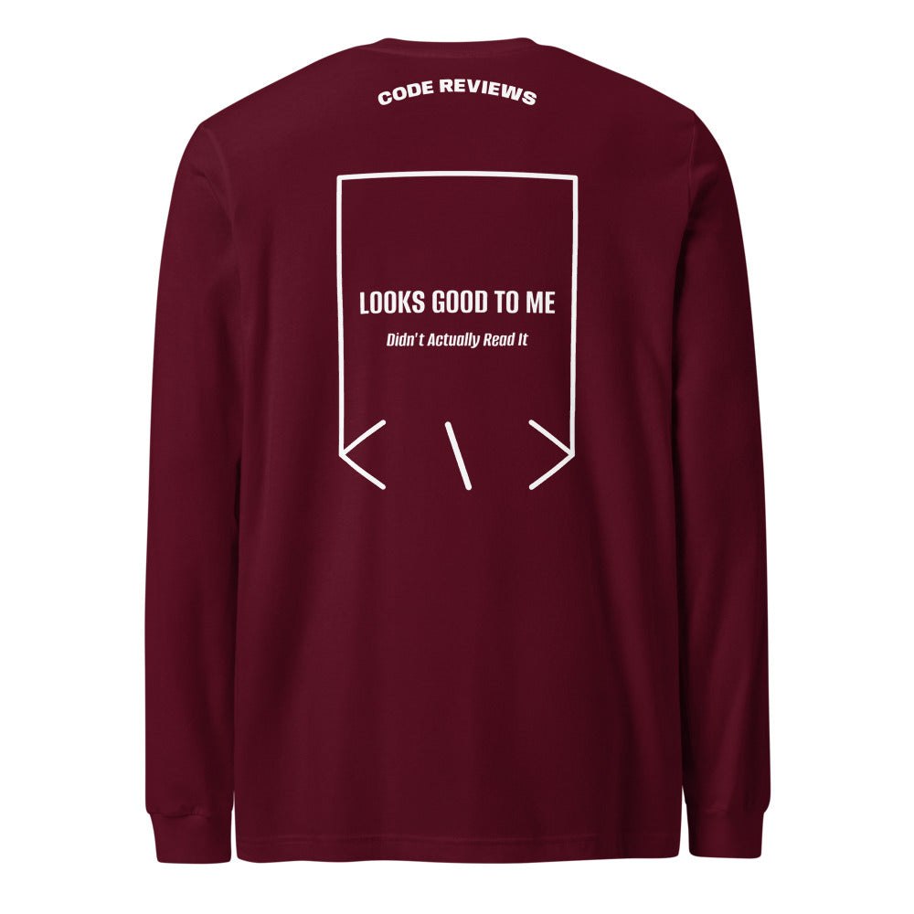 Looks Good To Me — Maroon White back mockup