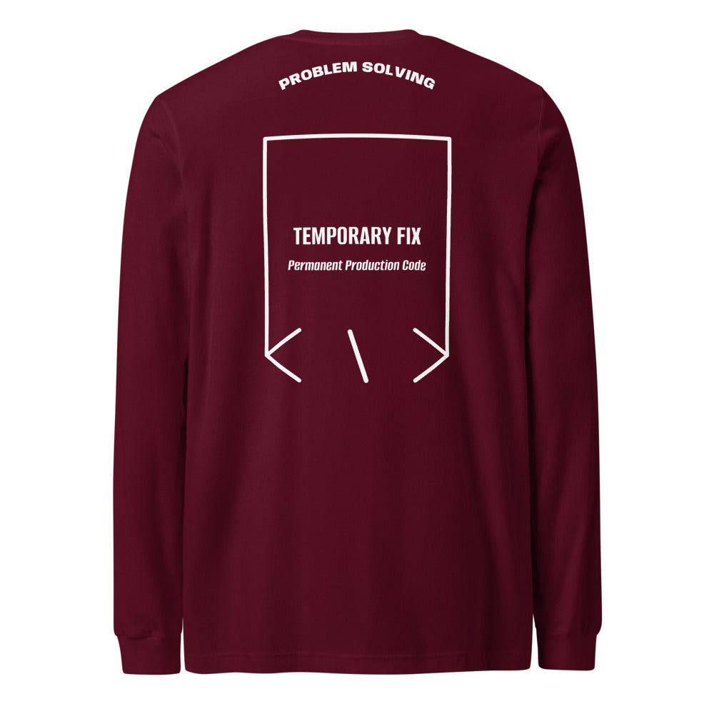 Temporary Fix — Maroon White back mockup