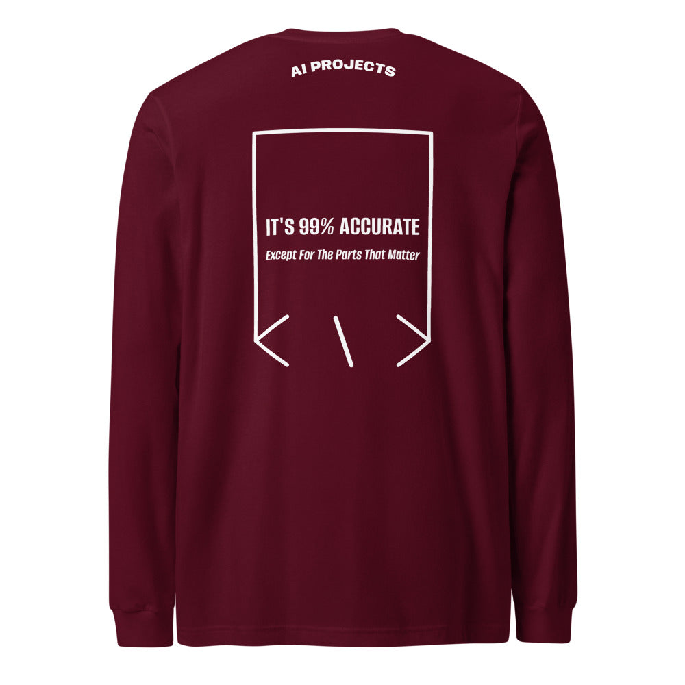 It's 99% Accurate — Maroon White back mockup