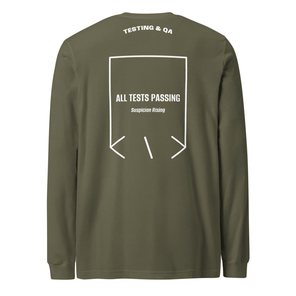 All Tests Passing — Military Green White back mockup