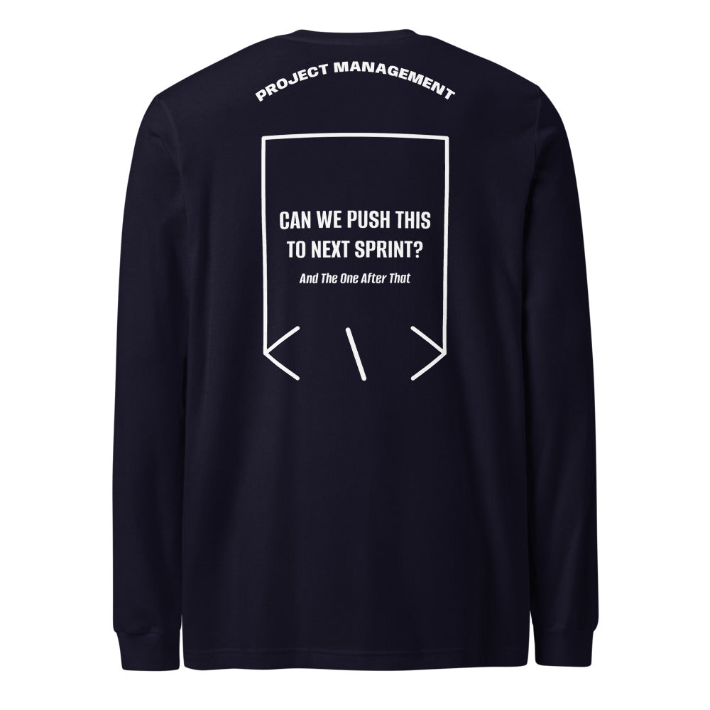 Can We Push This To Next Sprint? — Navy White back mockup