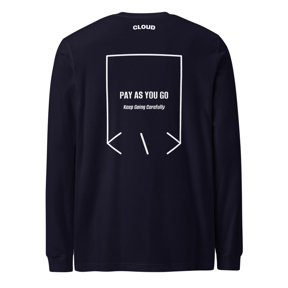 Pay As You Go — Navy White back mockup
