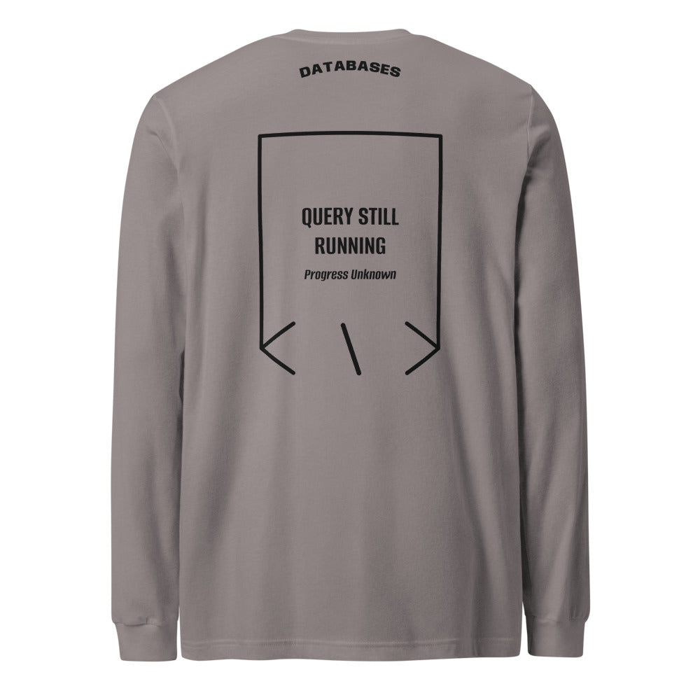 Query Still Running — Storm Black back mockup