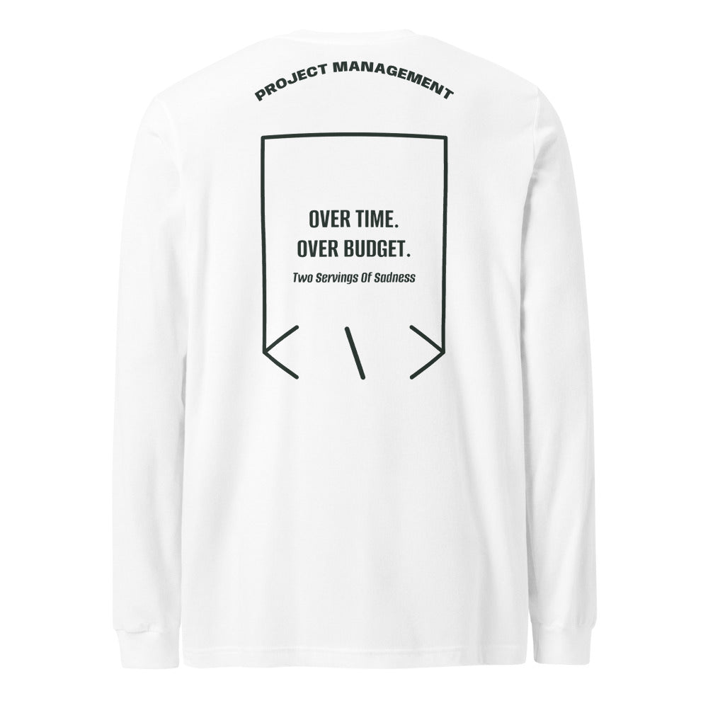 Over Time. Over Budget. — White Heather Forest back mockup