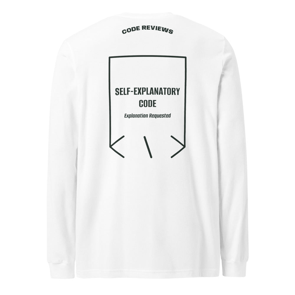 Self-Explanatory Code — White Heather Forest back mockup