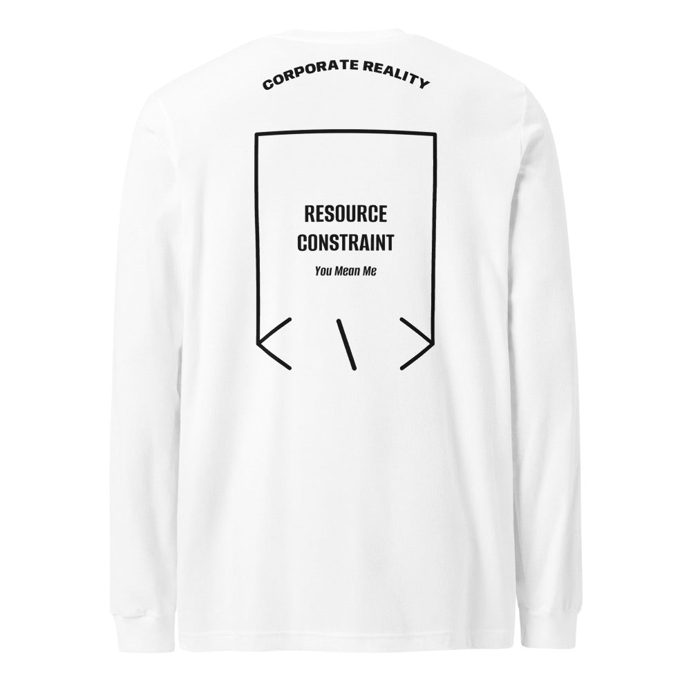 Resource Constraint — White Black back mockup