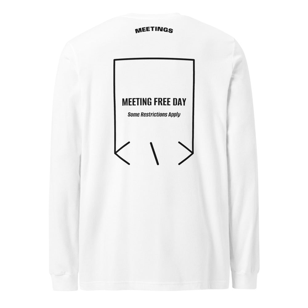 Meeting Free Day — White Black back mockup