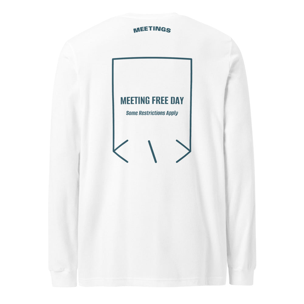 Meeting Free Day — White Heather Deep Teal back mockup