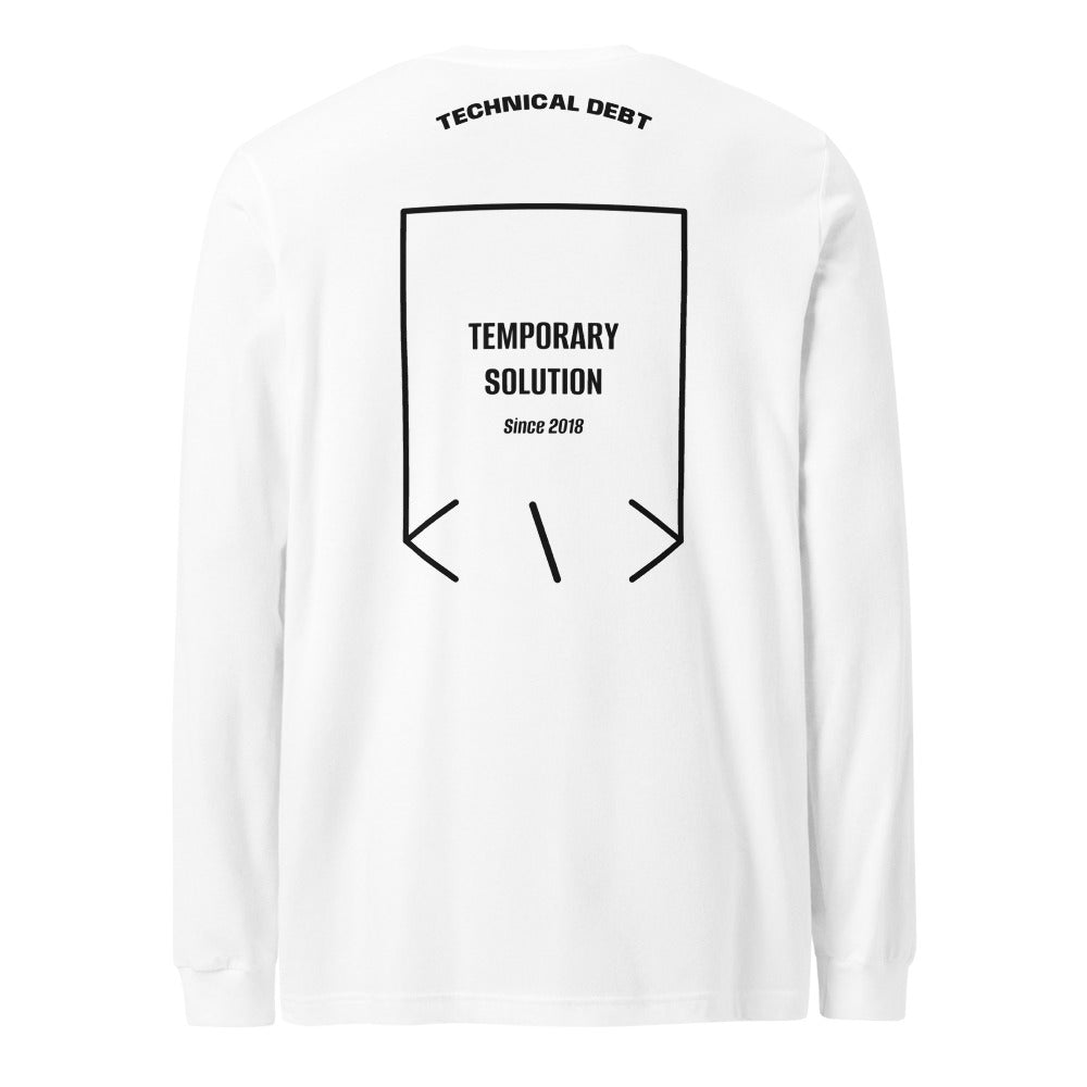 Temporary Solution — White Black back mockup