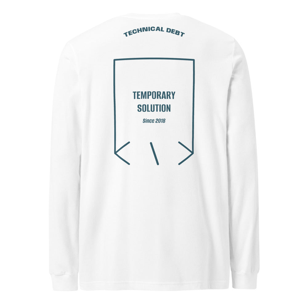 Temporary Solution — White Heather Deep Teal back mockup