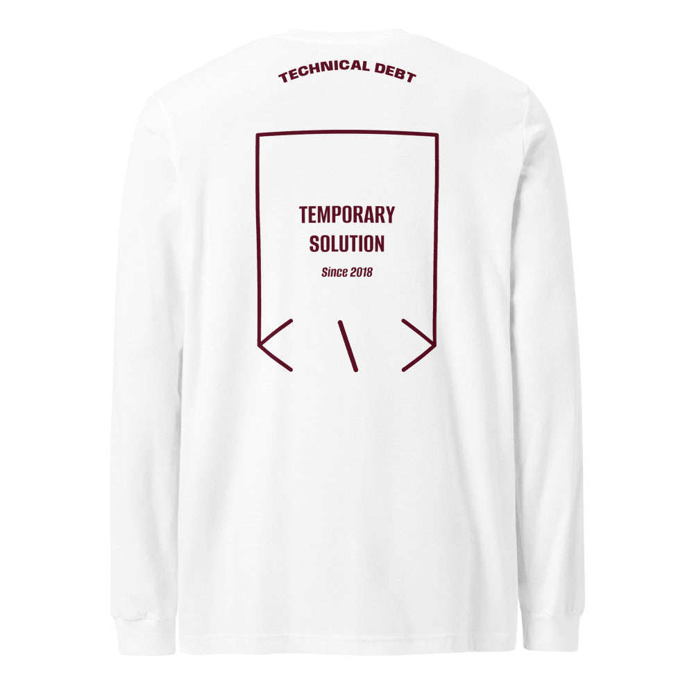 Temporary Solution — White Maroon back mockup