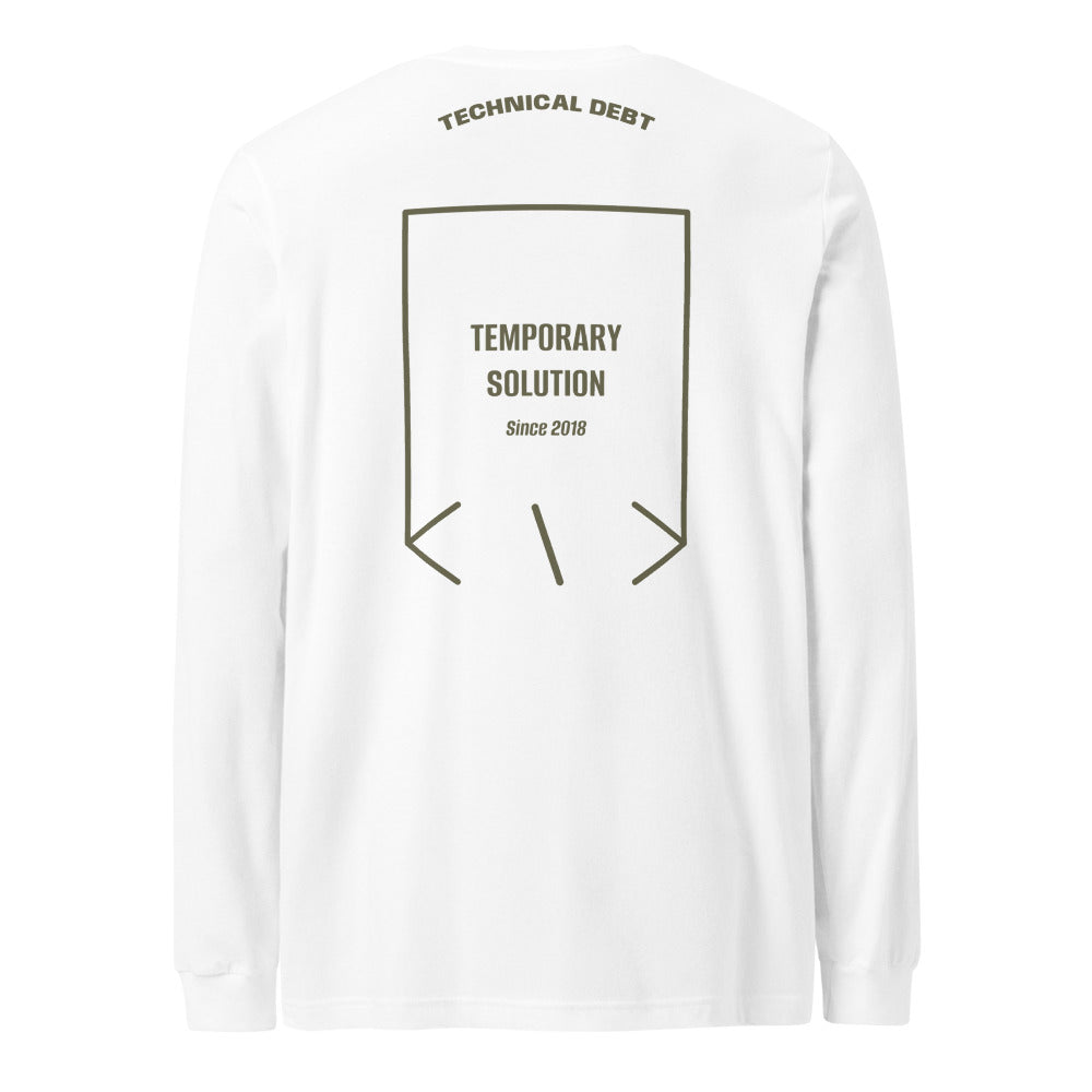 Temporary Solution — White Military Green back mockup