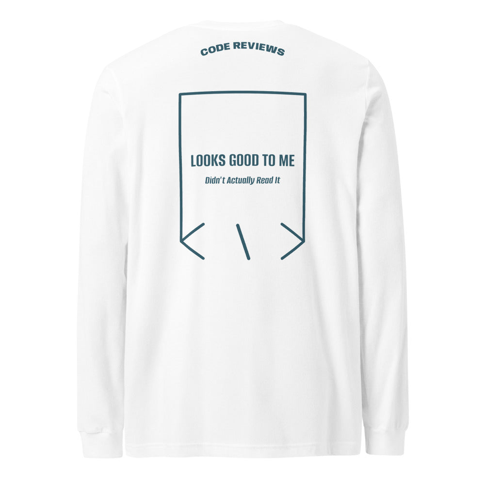 Looks Good To Me — White Heather Deep Teal back mockup