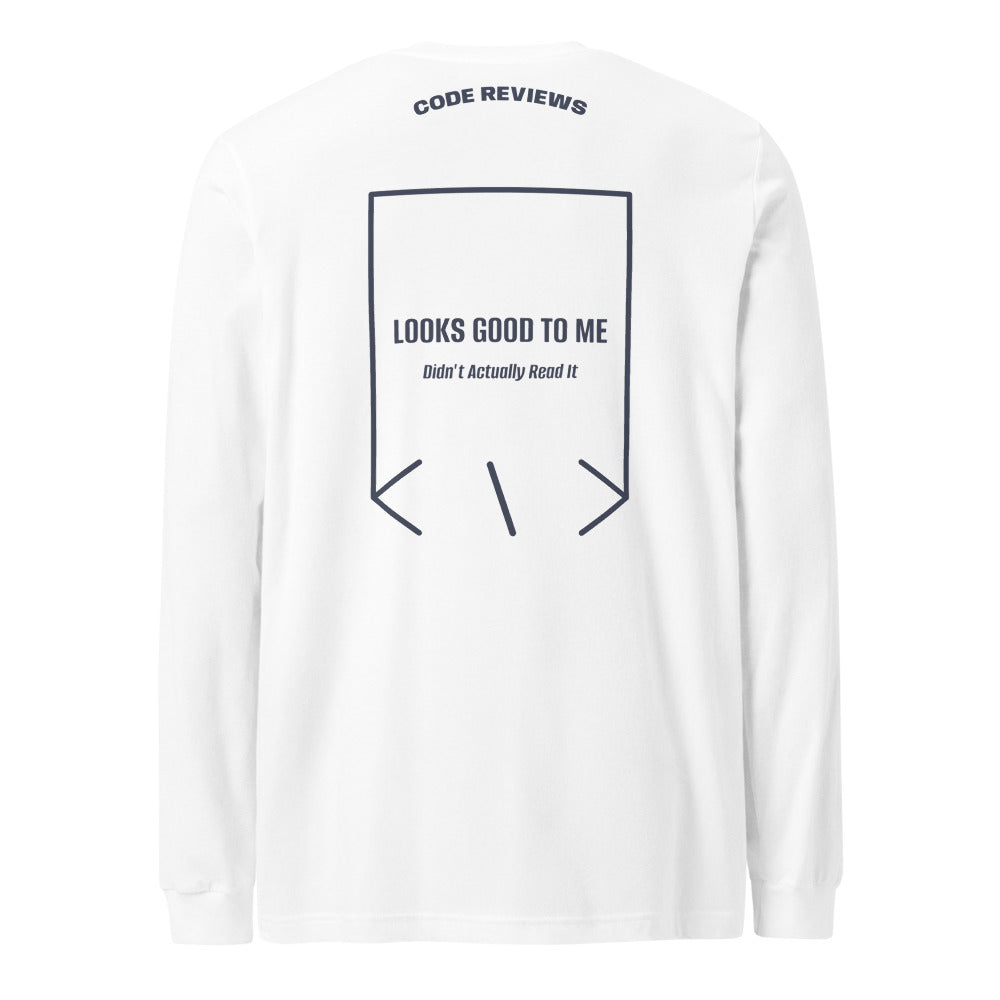 Looks Good To Me — White Heather Navy back mockup