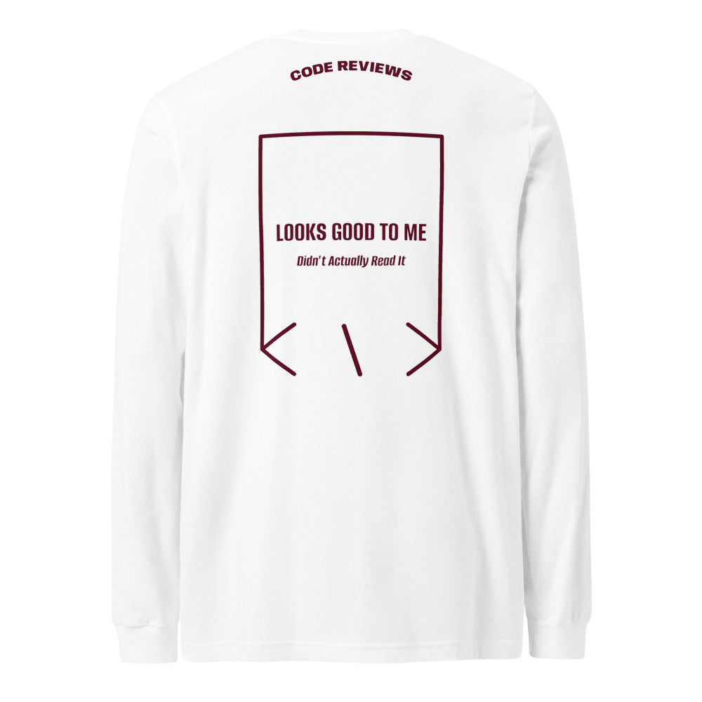 Looks Good To Me — White Maroon back mockup