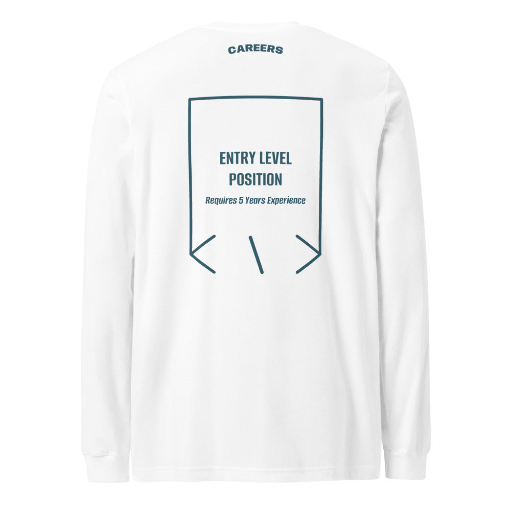 Entry Level Position — White Heather Deep Teal back mockup