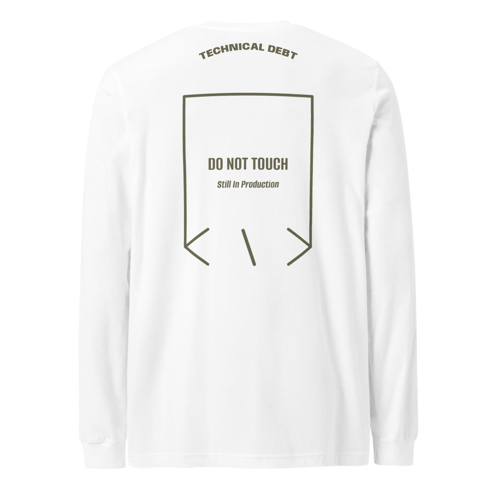 Do Not Touch — White Military Green back mockup
