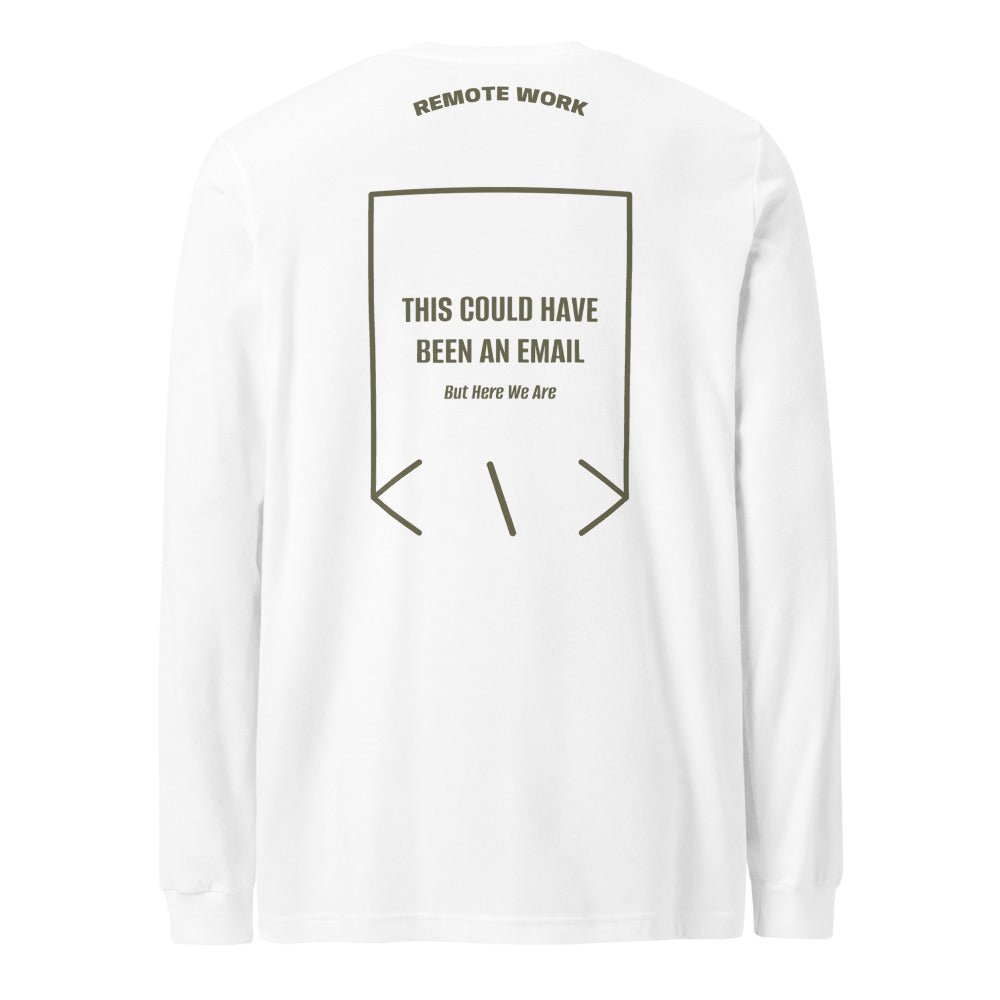 This Could Have Been An Email — White Military Green back mockup