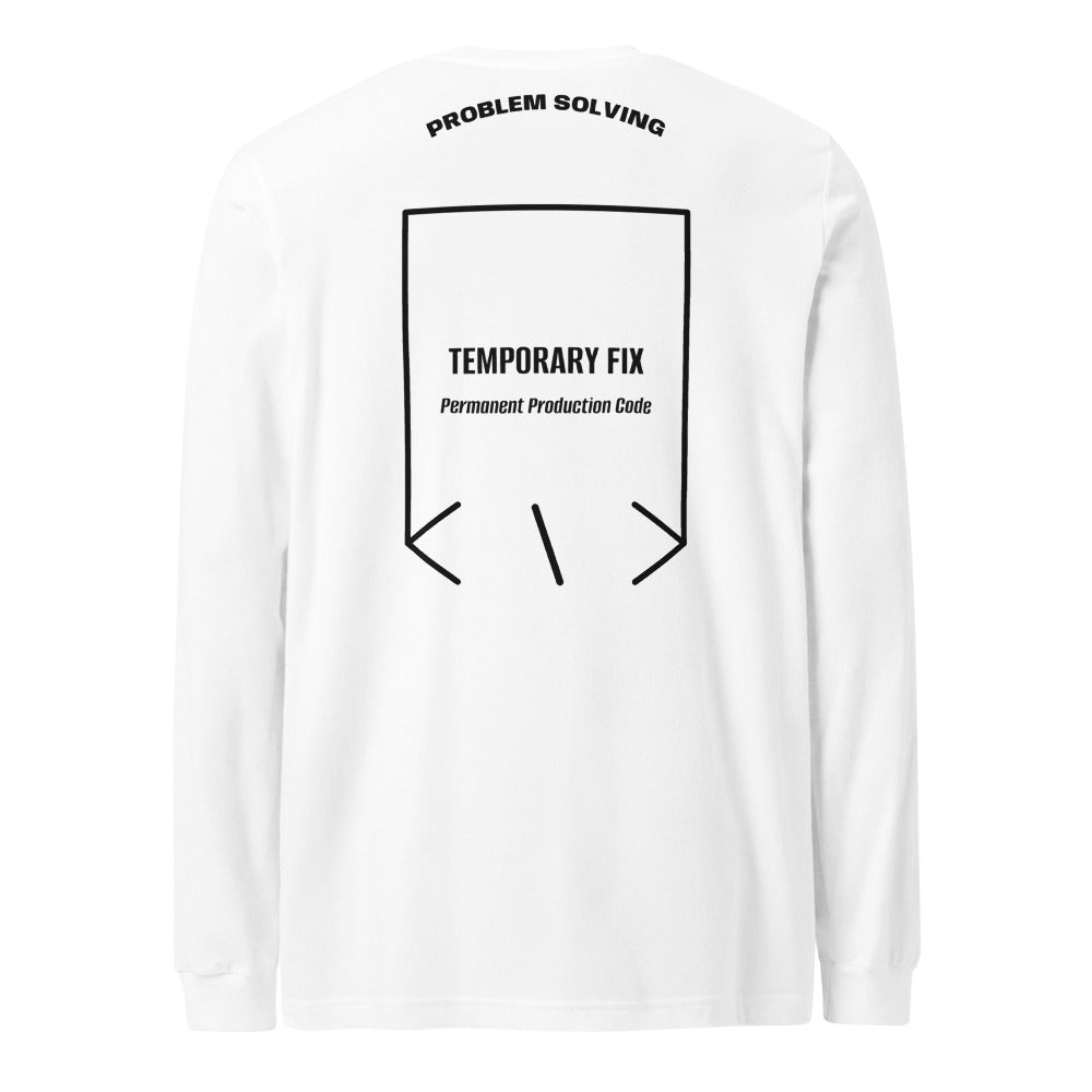 Temporary Fix — White Black back mockup
