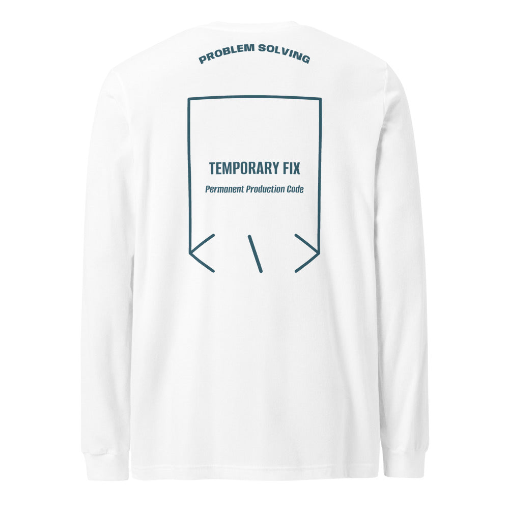 Temporary Fix — White Heather Deep Teal back mockup