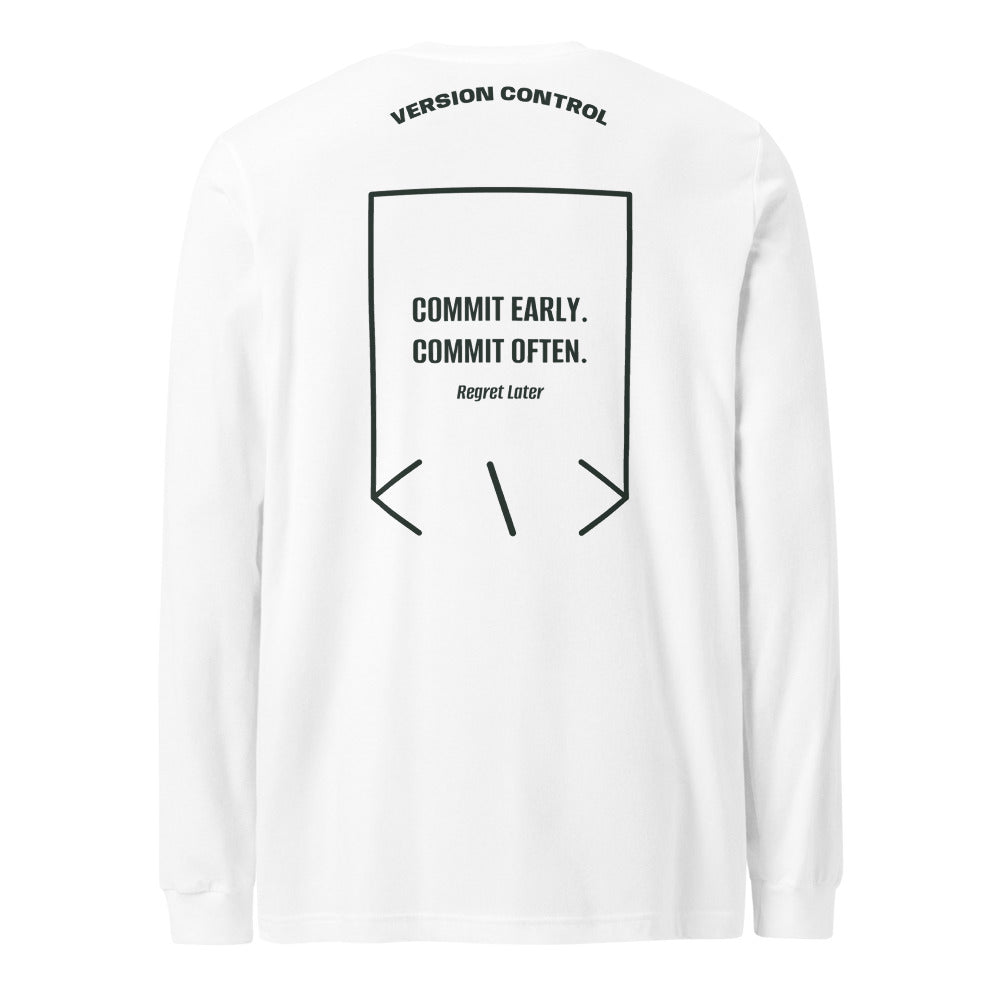 Commit Early. Commit Often. — White Heather Forest back mockup