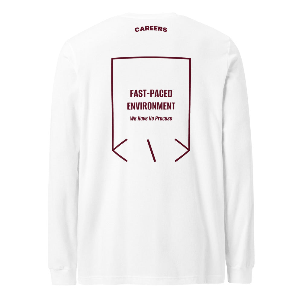 Fast-Paced Environment — White Maroon back mockup